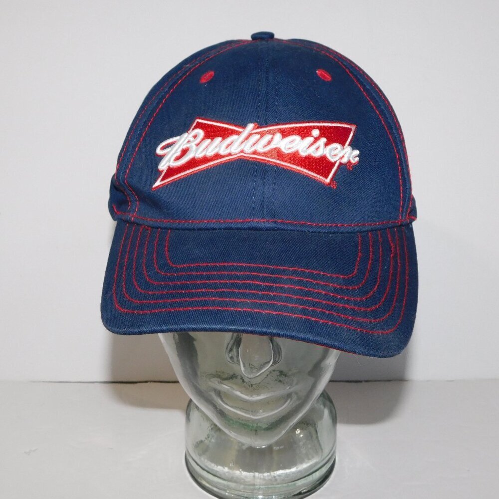 Budweiser Beer Strap Back Hat Cap Red Blue 2014 The World Renowned